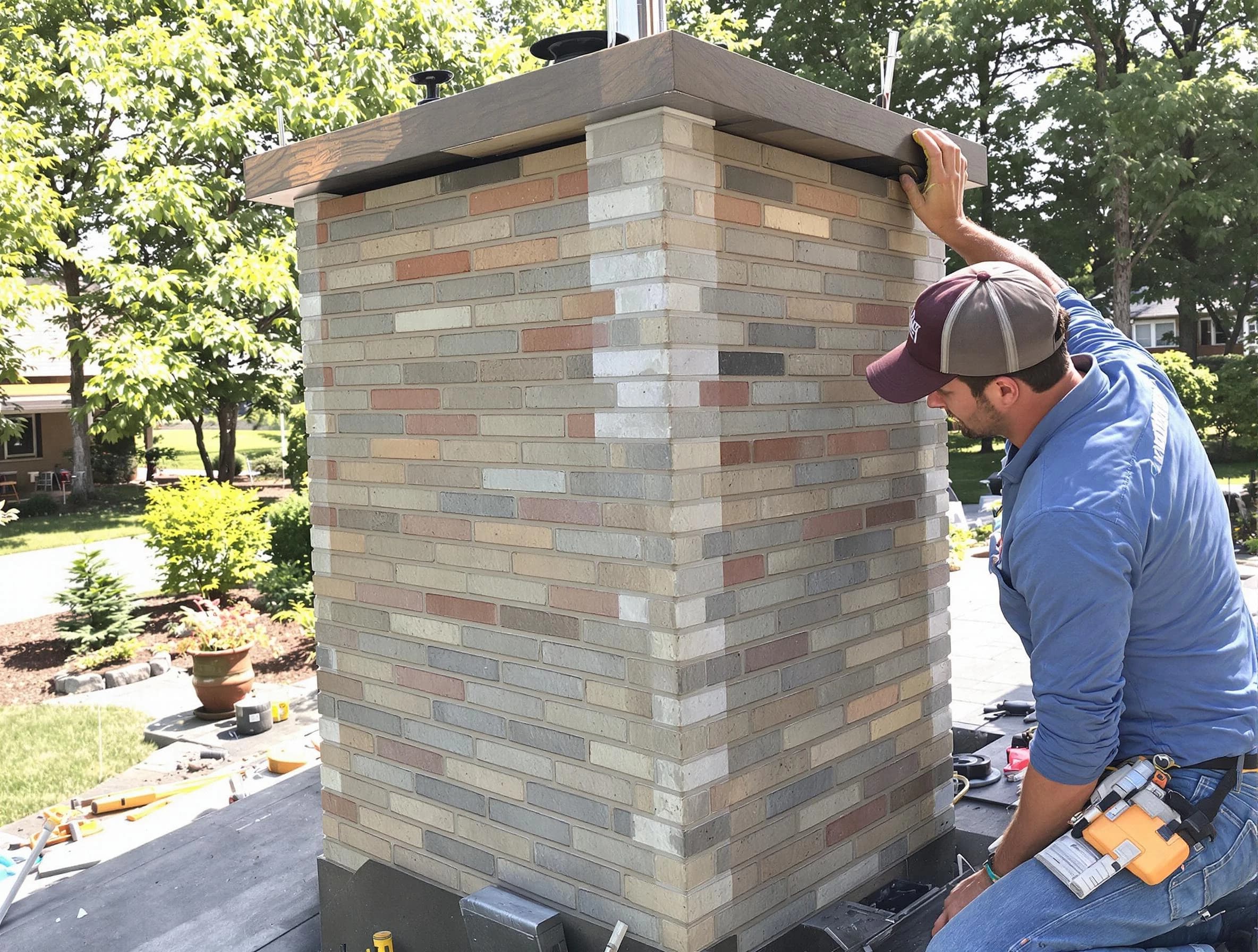 Lake of the Woods Chimney Sweep completing a modern chimney remodel in Lake of the Woods, VA