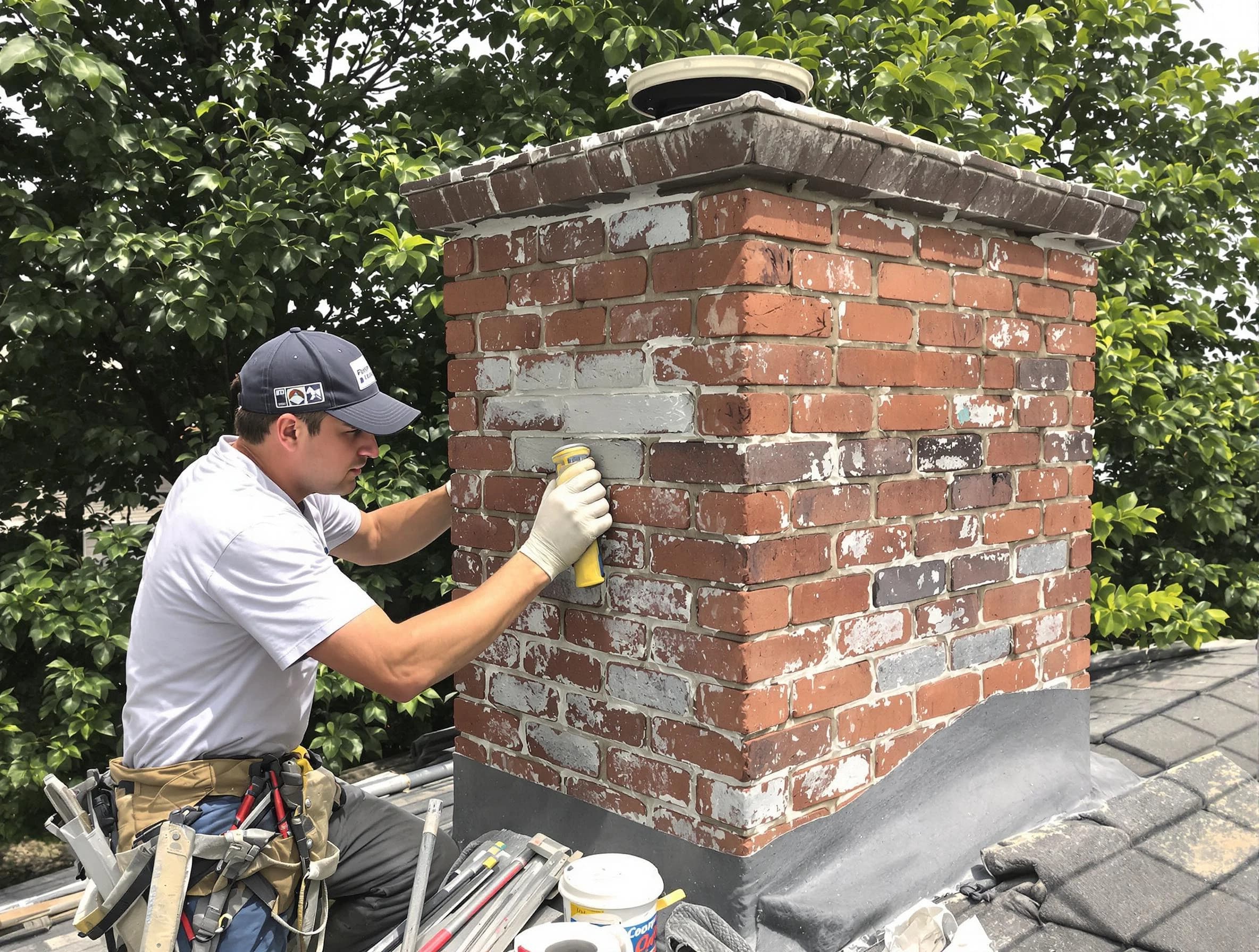 Lake of the Woods Chimney Sweep restoring an aging chimney in Lake of the Woods, VA