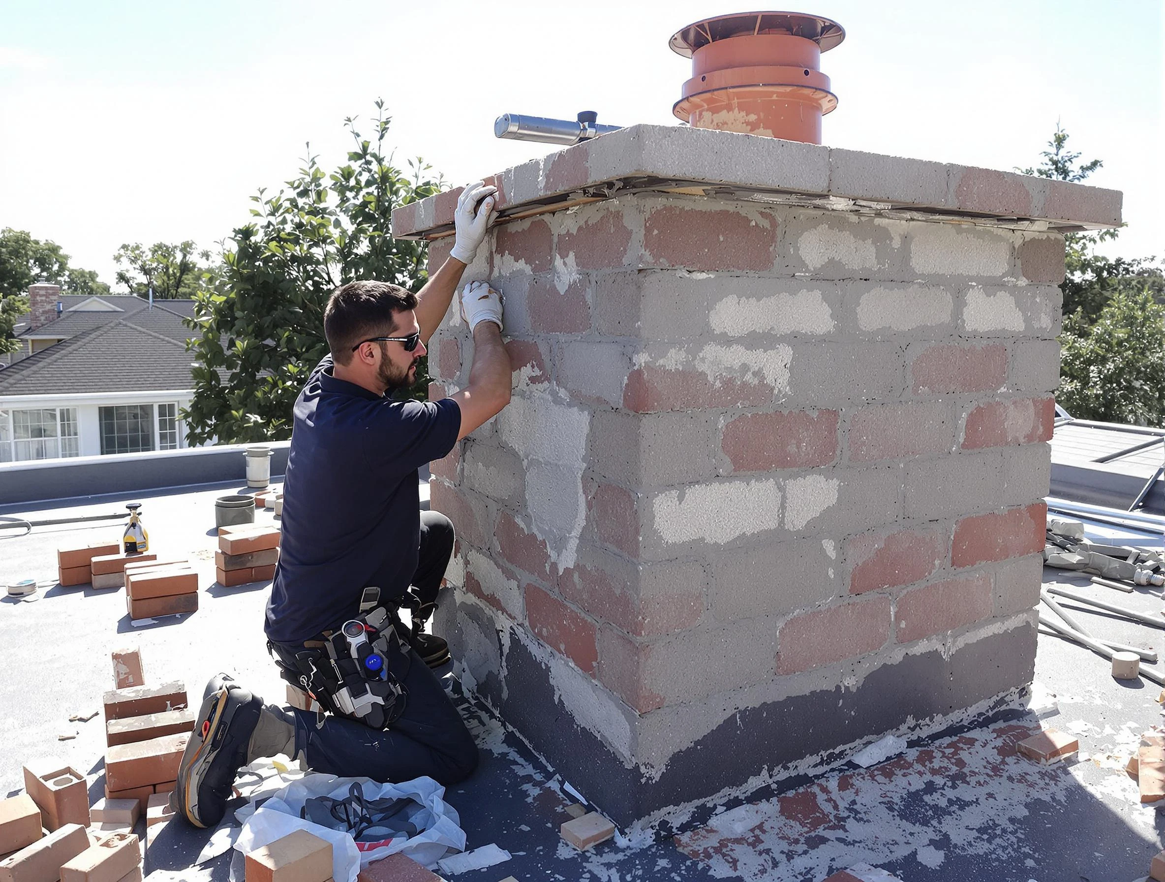 Advanced chimney repair process by Lake of the Woods Chimney Sweep in Lake of the Woods, VA