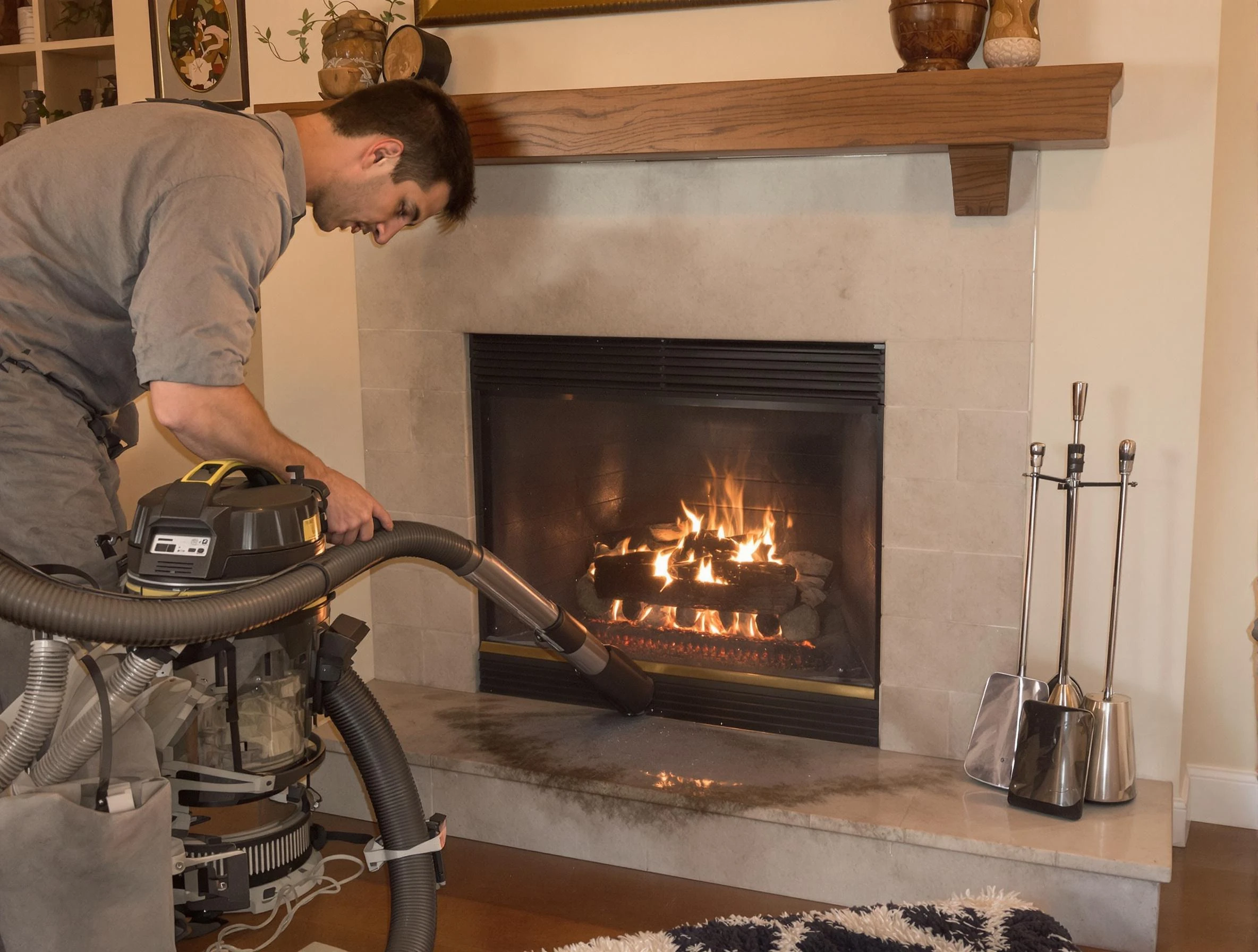 Routine fireplace upkeep by Lake of the Woods Chimney Sweep in Lake of the Woods, VA