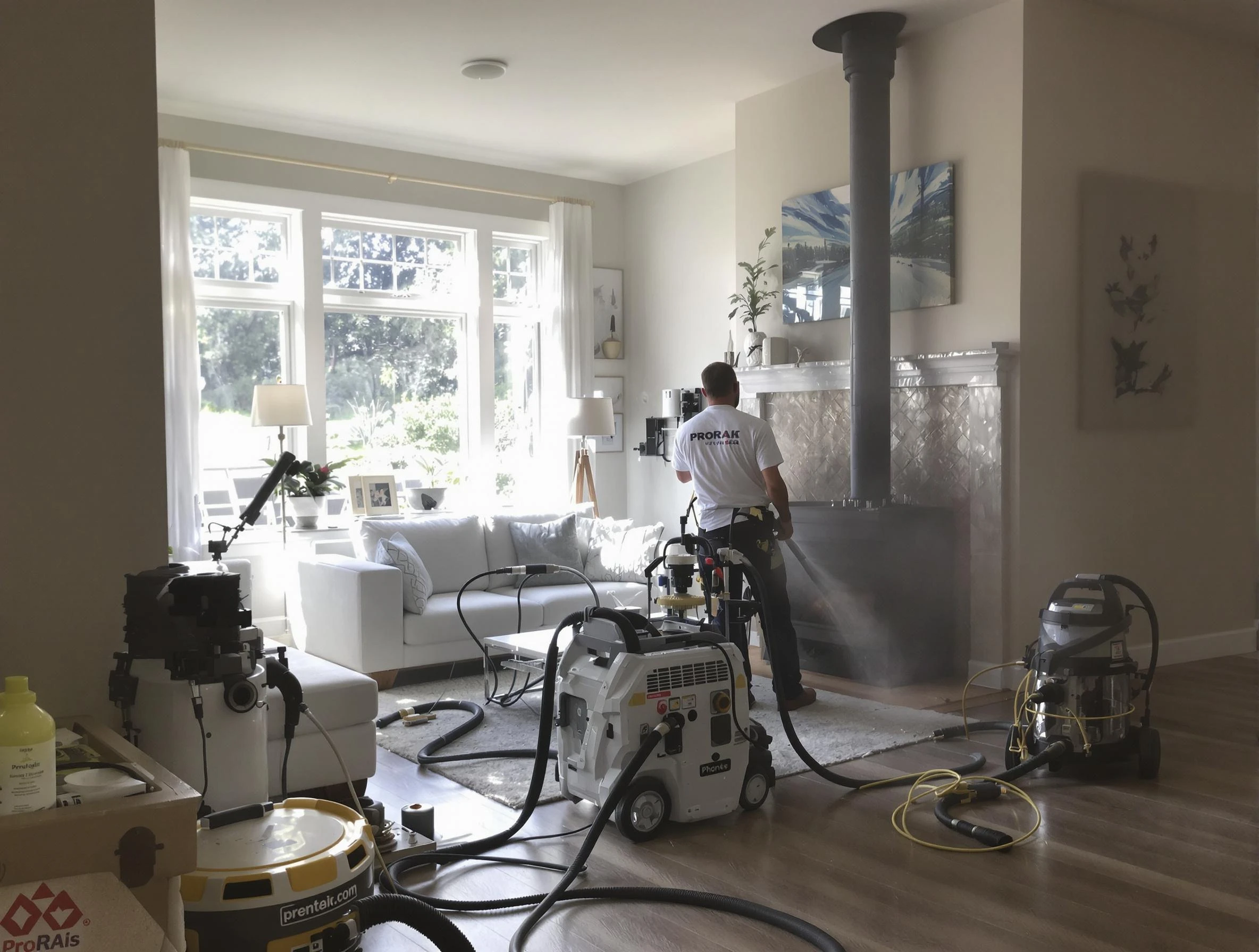 Soot removal service by Lake of the Woods Chimney Sweep for a fireplace in Lake of the Woods, VA